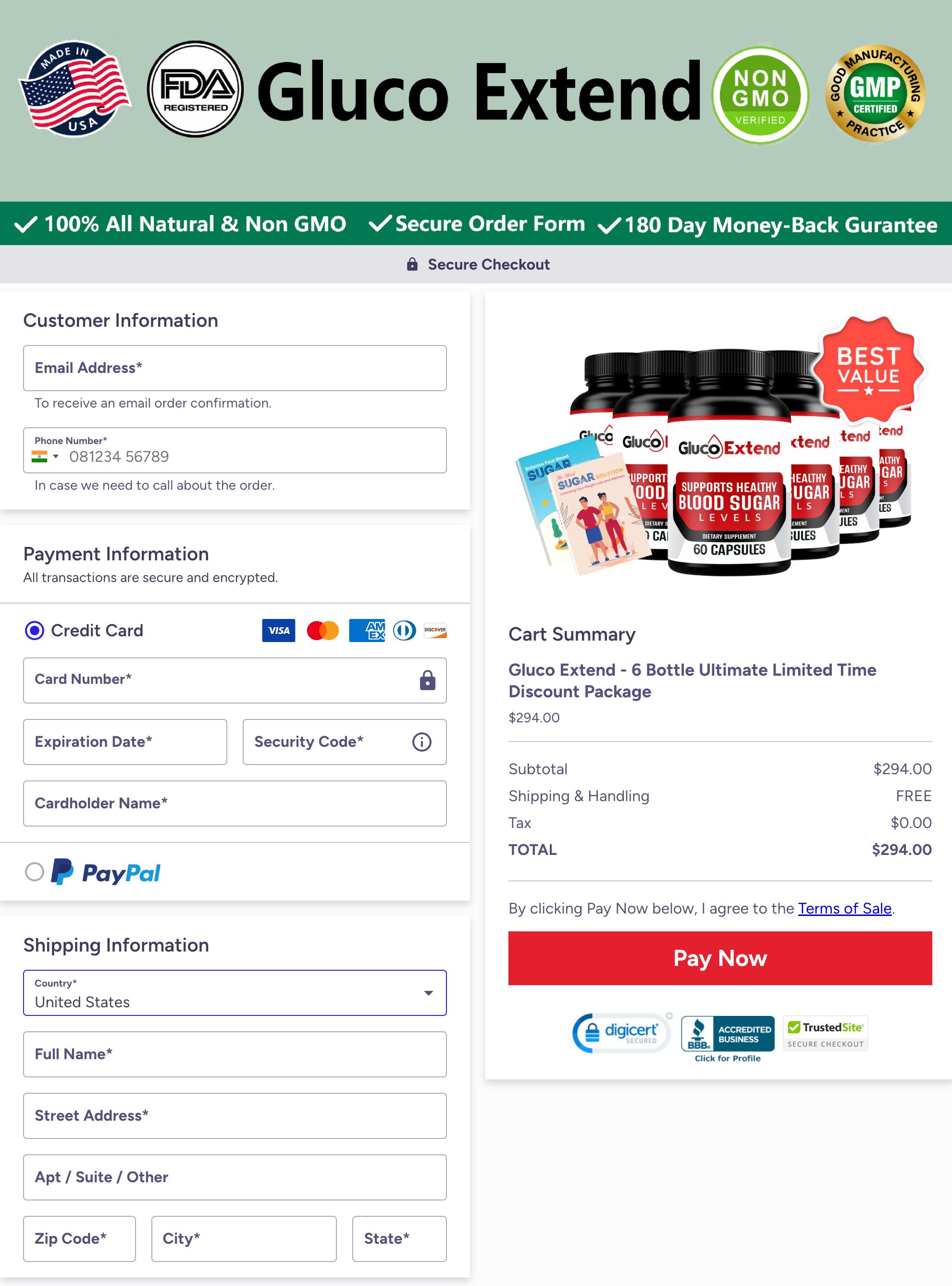 Gluco Extend max Order